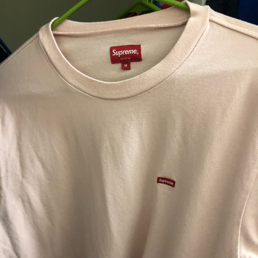 SUPREME SMALL BOX LOGO TEE PINK